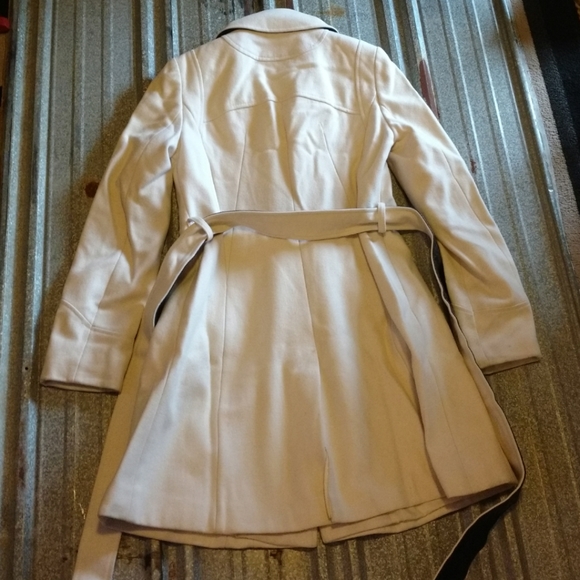 DKNY Double Breasted Pea Coat With Belt - Picture 10 of 17